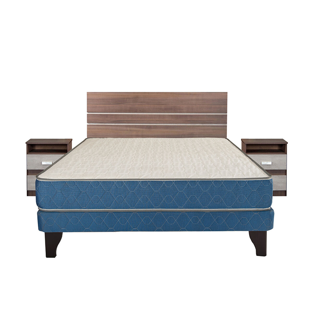 Cama Matrimonial Xs Full + Set Maderas Milano