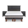 Cama Europea CIC Base Dividida King Balance + Respaldo + 2 Veladores Torino