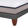 Cama Europea CIC Base Dividida 2 Plazas Balance + Respaldo New Dublin Chocolate