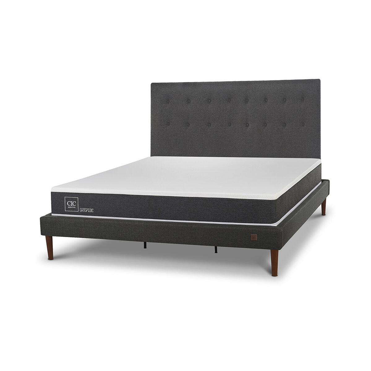 Cama Europea CIC King New Ortopedic + Respaldo Eufrates