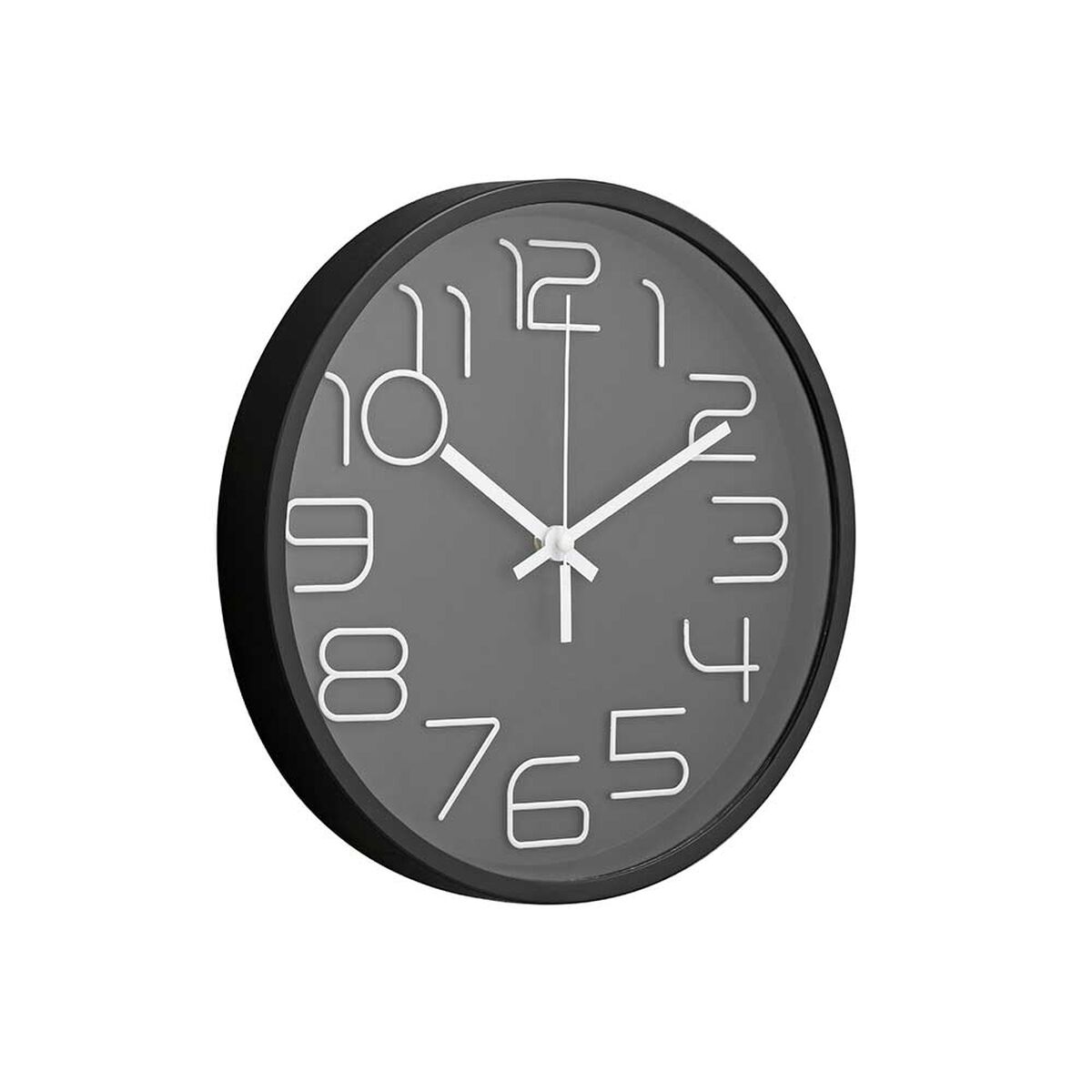 Reloj de Pared Pl&aacute;stico Vgo Circular 30 cm Negro