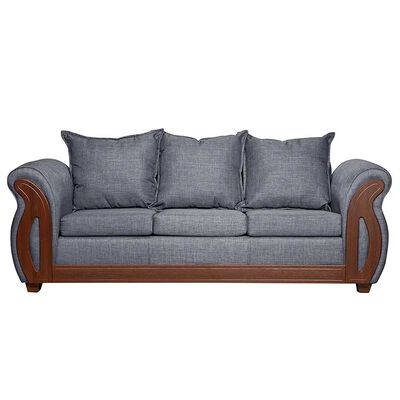 Imagen 2 del producto Juego de Living Ruzam Mobel Isidora Sofá 3 Cuerpos + Dos Sillones 1 Cuerpo Lino Gris