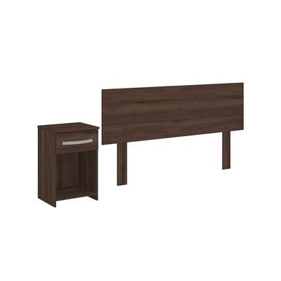 Imagen 2 del producto Respaldo + Velador Vekkahome 1,5 Plazas Limari Café Oscuro