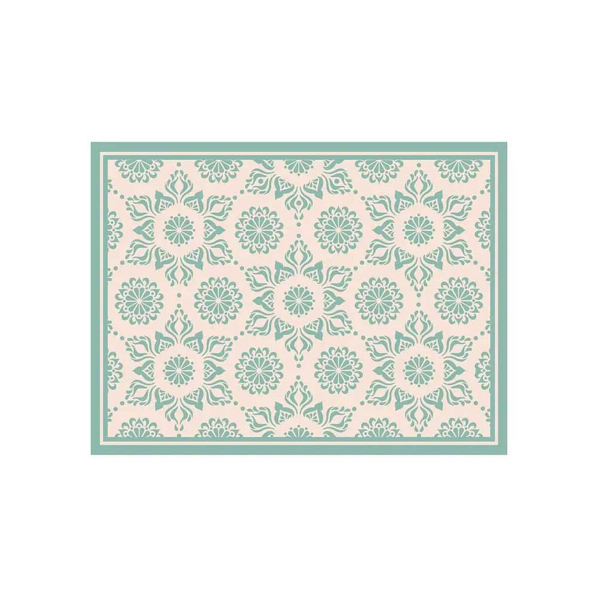 Alfombra Davanti Flor Hindu Turquesa 50 x70 Flor Hindu Turquesa