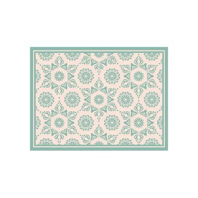 Alfombra Davanti Flor Hindu Turquesa 50 x70 Flor Hindu Turquesa
