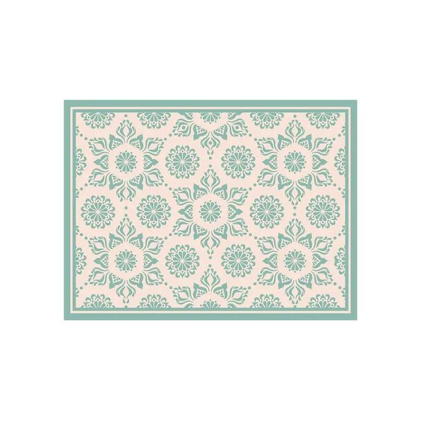 Alfombra Davanti Flor Hindu Turquesa 50 x70 Flor Hindu Turquesa