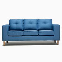 Sofá Kea Infinity Tela 3 Cuerpos Azul