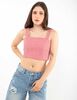 Polera Tartán Crop Sin Mangas Mujer Icono