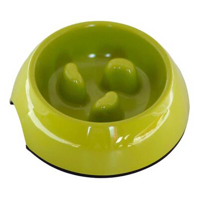 Plato Melamina Anti-ahogo Talla M Verde Perro Mascan