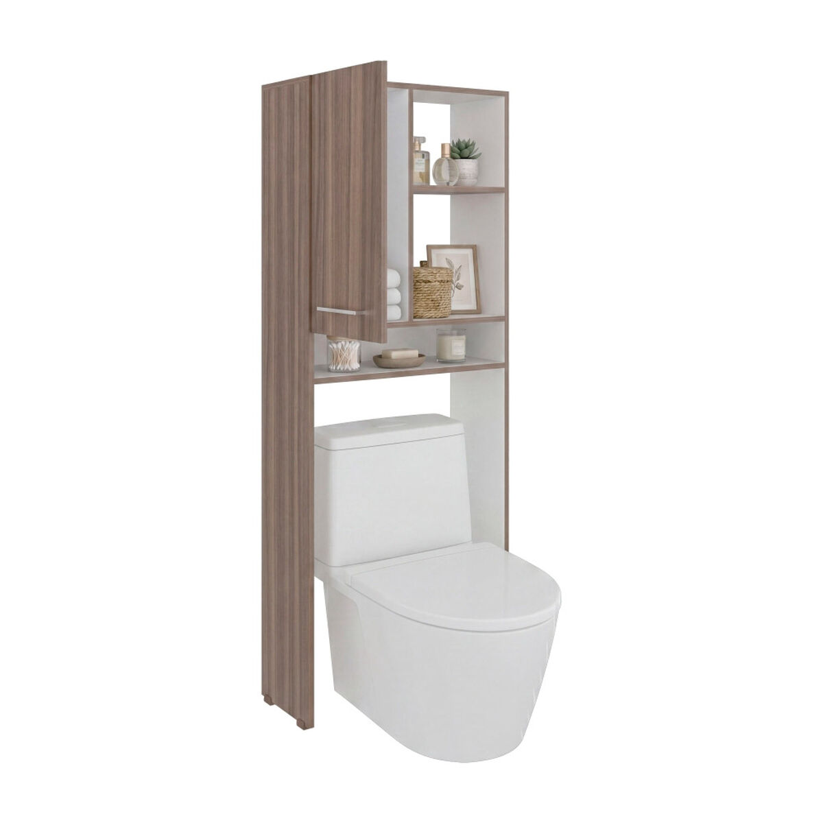 Estante de Ba&ntilde;o Tuhome Bath-26 1 Puerta Avellana Blanco