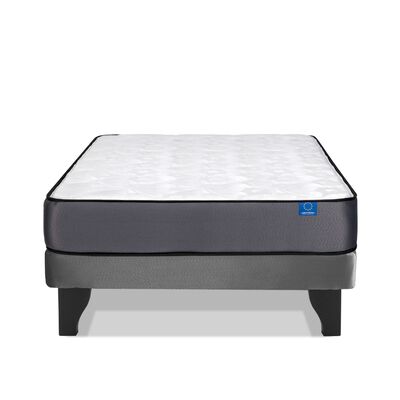 Cama Europea Flex 1,5 Plazas Juvenil Gris