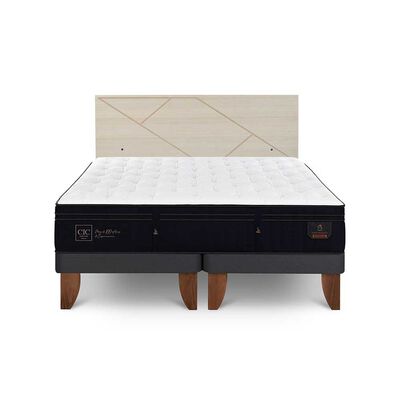 Cama Europea CIC Base Dividida 2 Plazas Súper Premium + Respaldo Villarrica Alpino