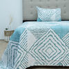 Quilt Doral Hotpress Estampado 1,5 Plazas Aqua