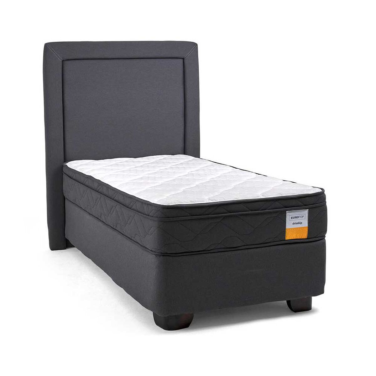 Cama Americana Drimkip 1,5 Plazas Eurotop + Respaldo