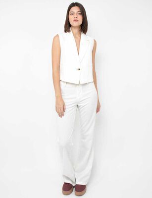Imagen 2 del producto Pantalón Sastrero Mujer Fiorucci Blanco