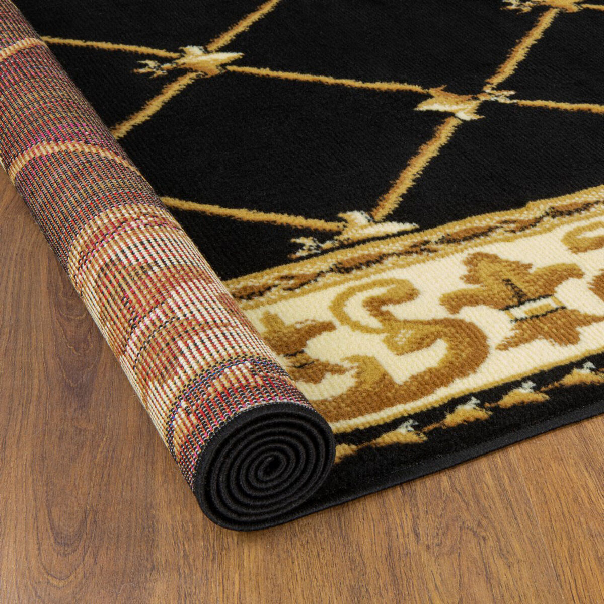 Alfombra Modalfo Kashan King 245 x 305 cm Negro