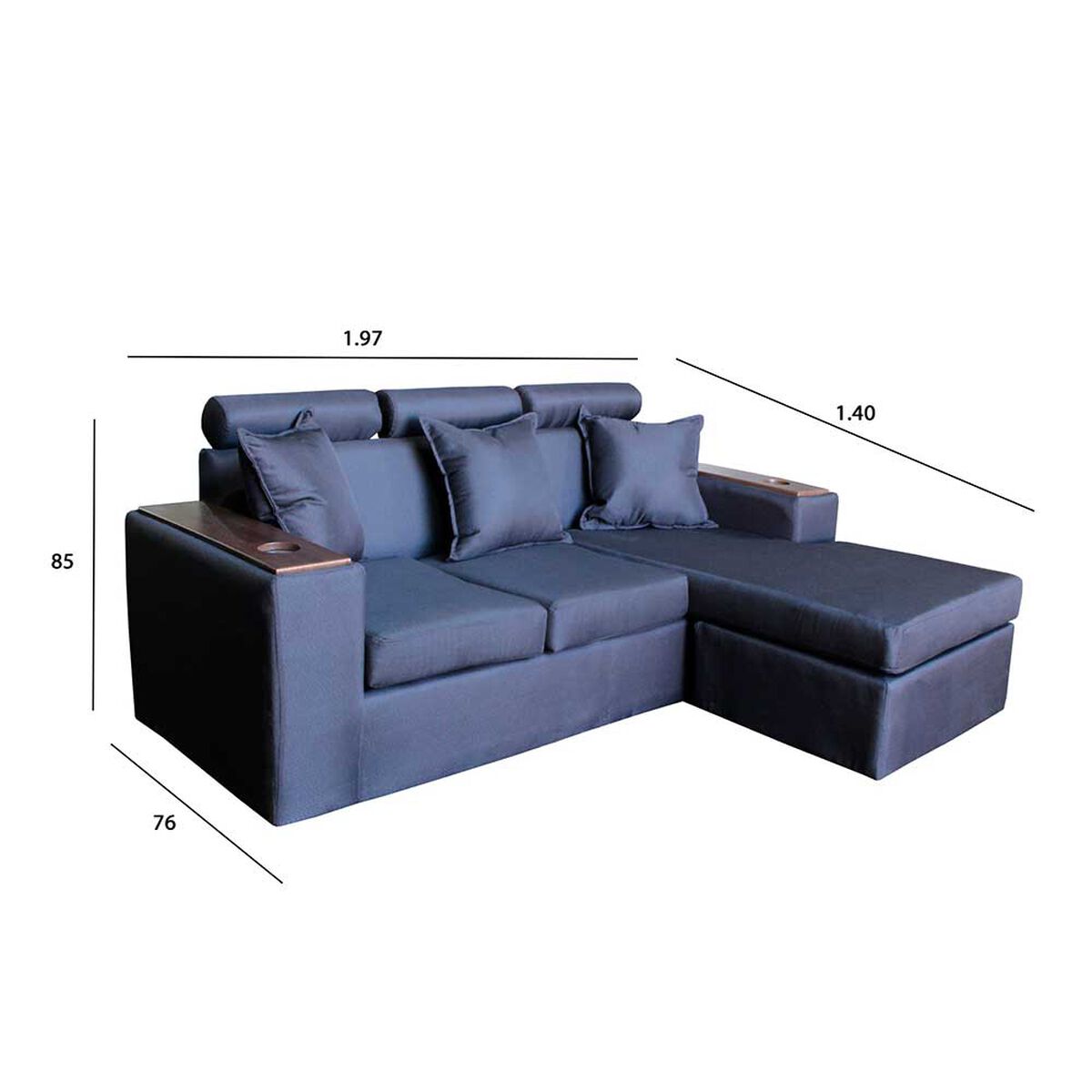 Modular Dise&ntilde;o A&M Home Heytan 2 Cuerpos Gris Oscuro