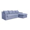 Sofá Seccional Derecho Innovamuebles Fontana Lino 4 Cuerpos Azul Piedra