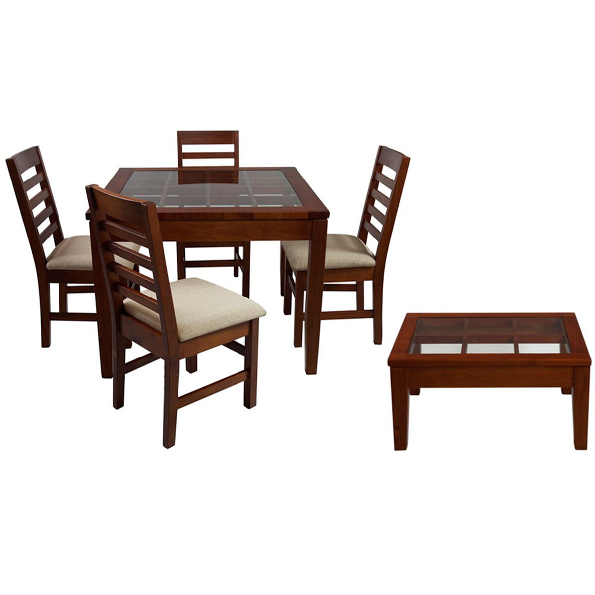 Set Comedor 4 Sillas + Mesa de Centro