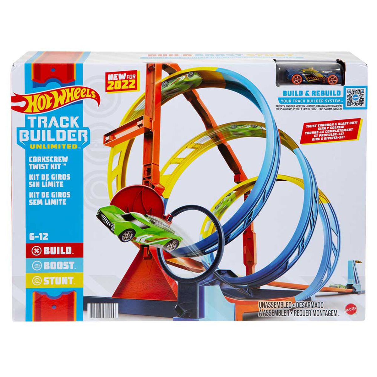Pista de Autos Hot Wheels Track Builder Kit de Giros Sin Límite