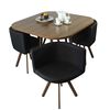 Juego de Comedor Vincenzi R6545 4 Sillas Negro