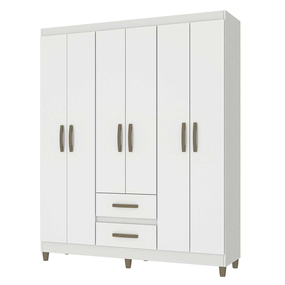 Clóset Vekkahome Coimbra 6 Puertas 2 Cajones Blanco