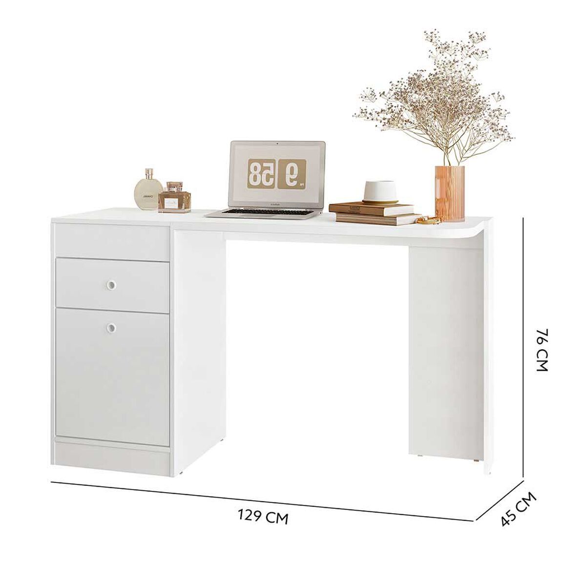 Tocador Vekkahome Vilna 1 Puerta 1 Cajon Blanco