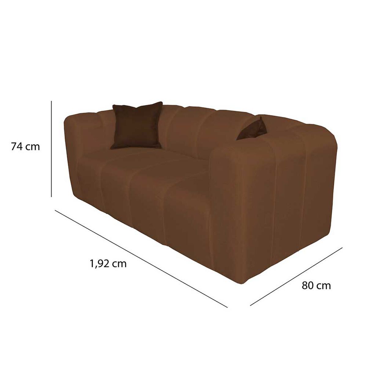 Juego de Living Muebles MYM Leonol Sof&aacute; 3 Cuerpos + Dos Sillones 1 Cuerpo Caf&eacute;