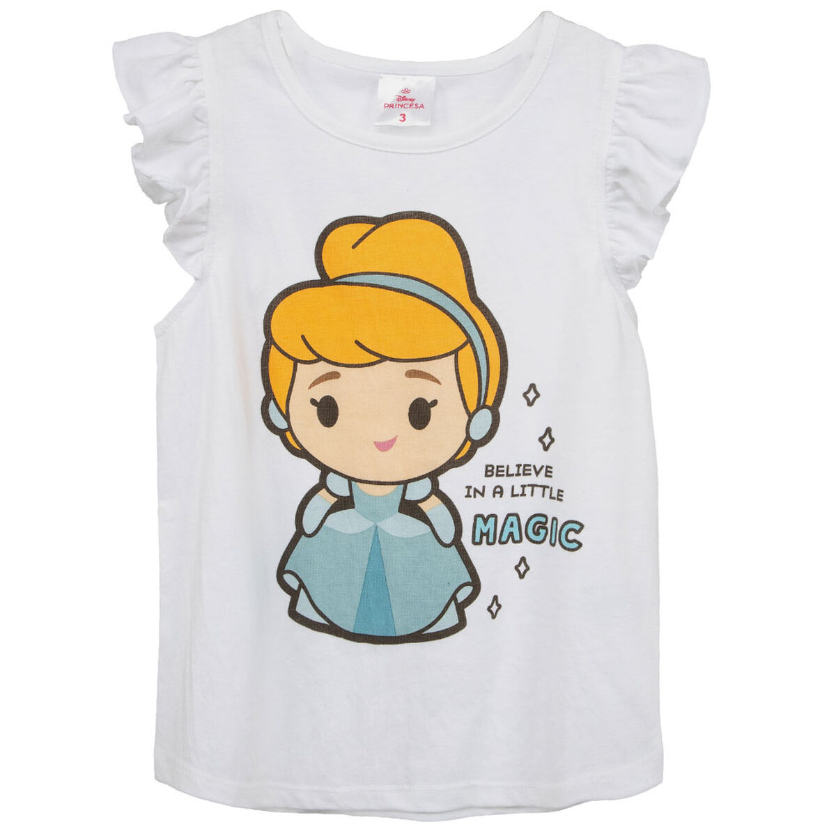 Polera Manga Corta Cenicienta Niña Licencias