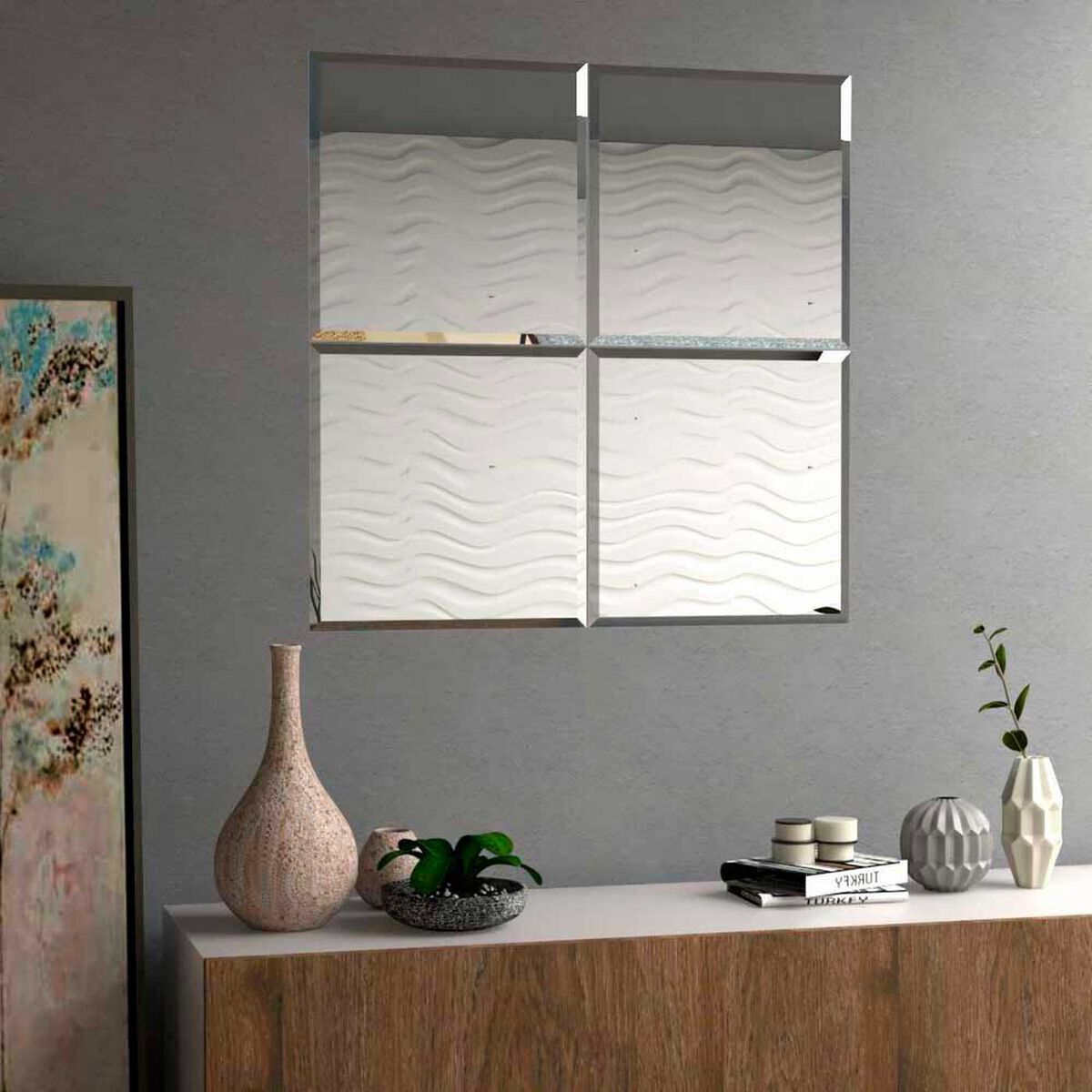 Espejo de Vidrio TuHome Malta 80 x 80 cm