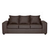 Juego de Living Innovamuebles Kahlo Sofá 3 Cuerpos + Dos Pouf 1 Cuerpo Chocolate