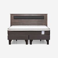 Combo Cama Europea Rosen King New Style 4 Plus BD + Respaldo Ferrara