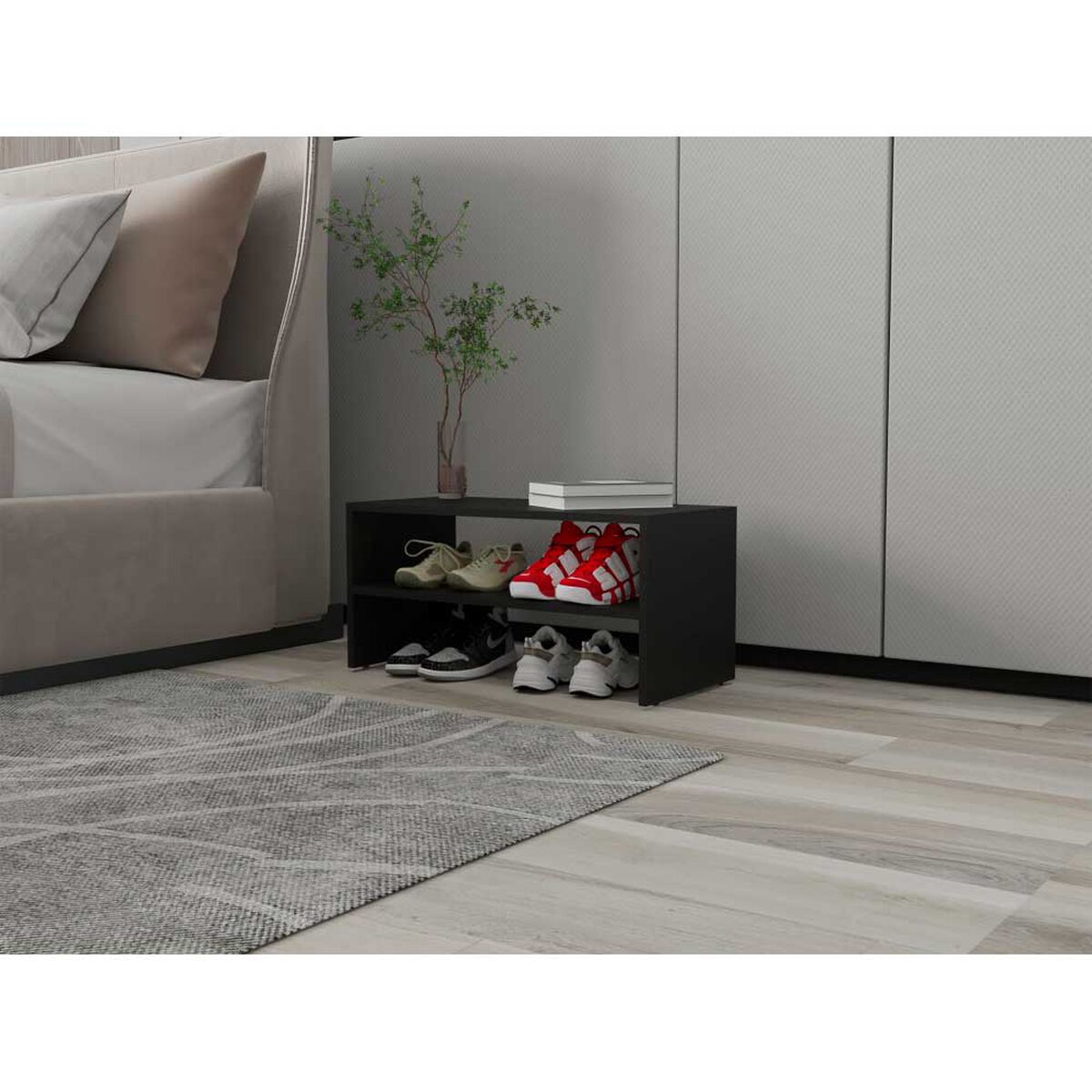 Zapatero Apilable Z-72 TUHOME Negro