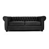 Sofá Barra Design Chesterfield 3 Cuerpos Negro