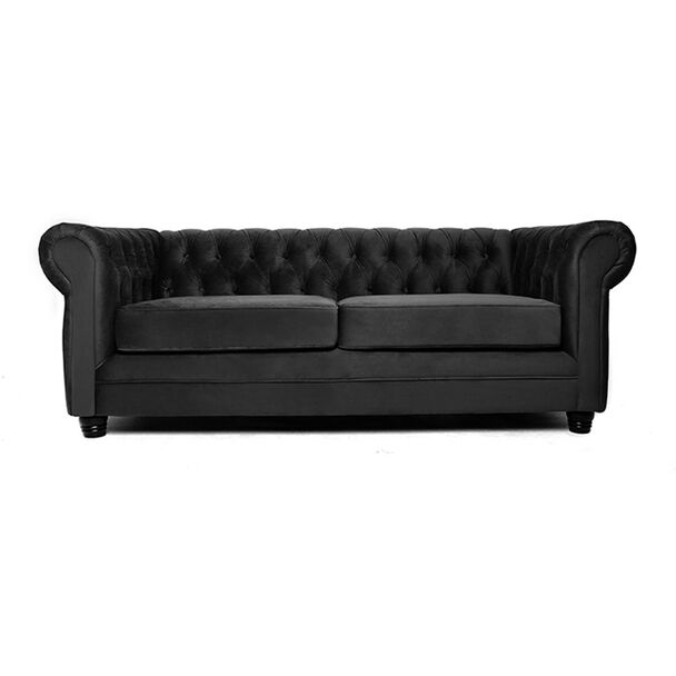 Sofá Barra Design Chesterfield 3 Cuerpos Negro