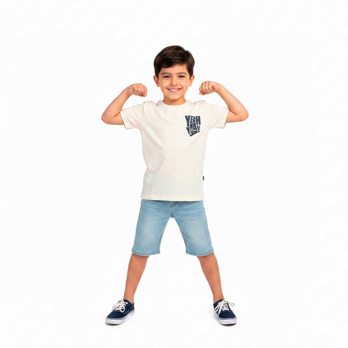 Polera Manga Corta de Algod&oacute;n Ni&ntilde;o Chess