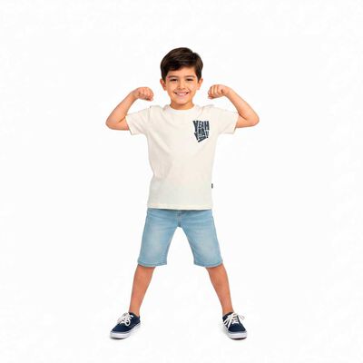 Polera Manga Corta de Algod&oacute;n Ni&ntilde;o Chess