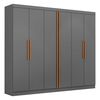 Closet Di Poretti Design Titanium 6 Puertas 4 Cajones Gris