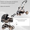Coche Cuna con Silla Nido y Accesorios LuBabycas Café