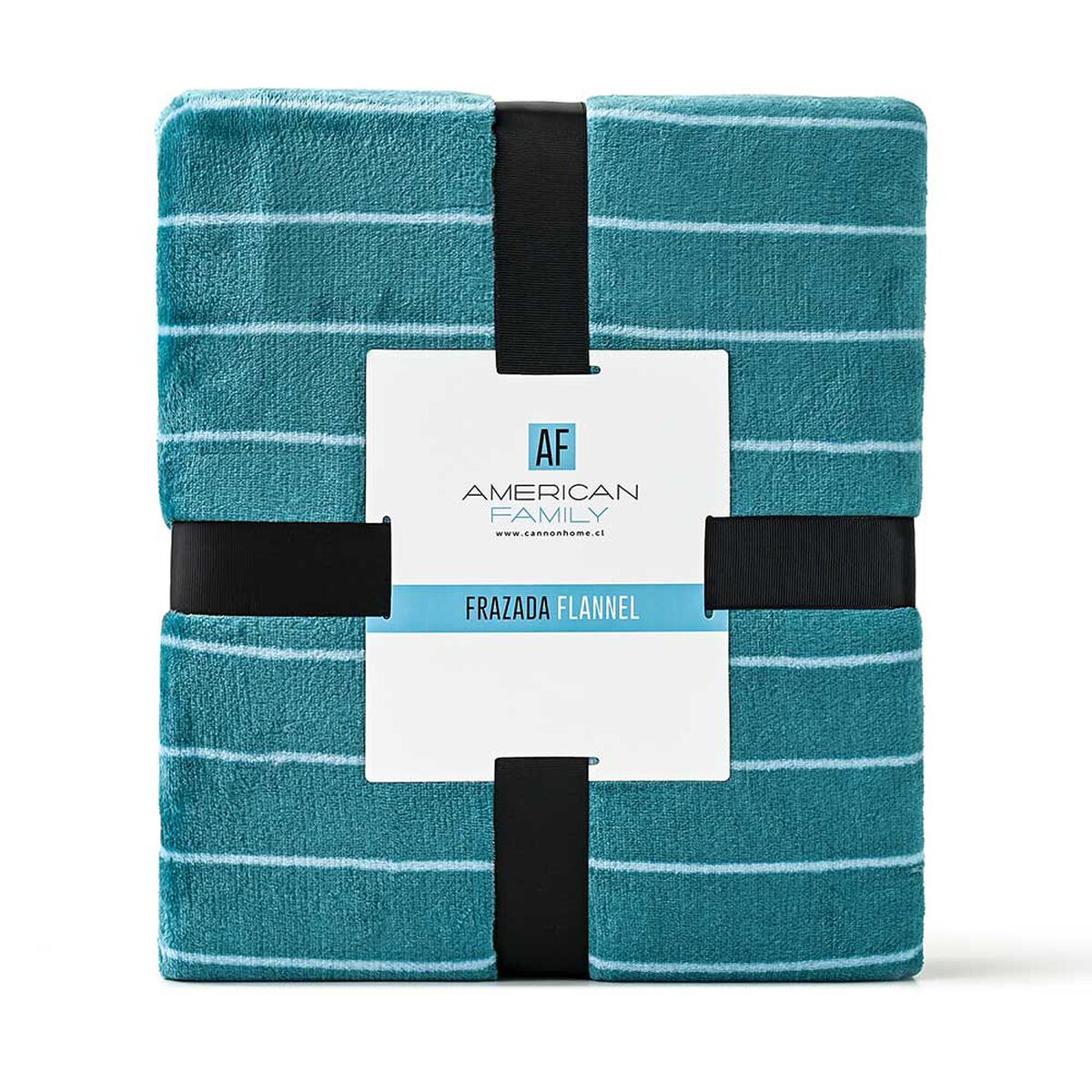 Frazada American Family Flannel 2 Plazas Paris Aqua