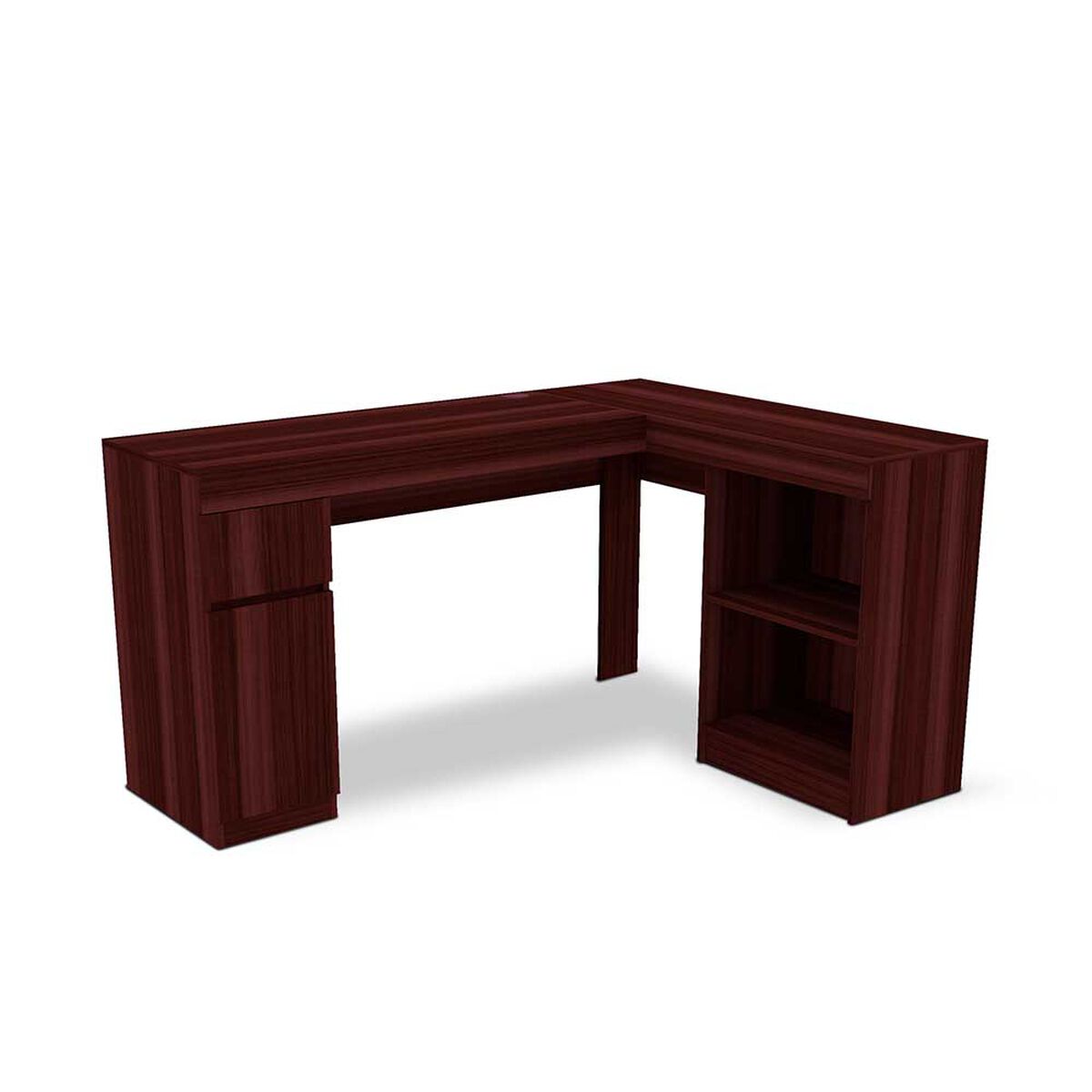 Escritorio Esquinero CIC Palermo Chocolate 1 Cajón