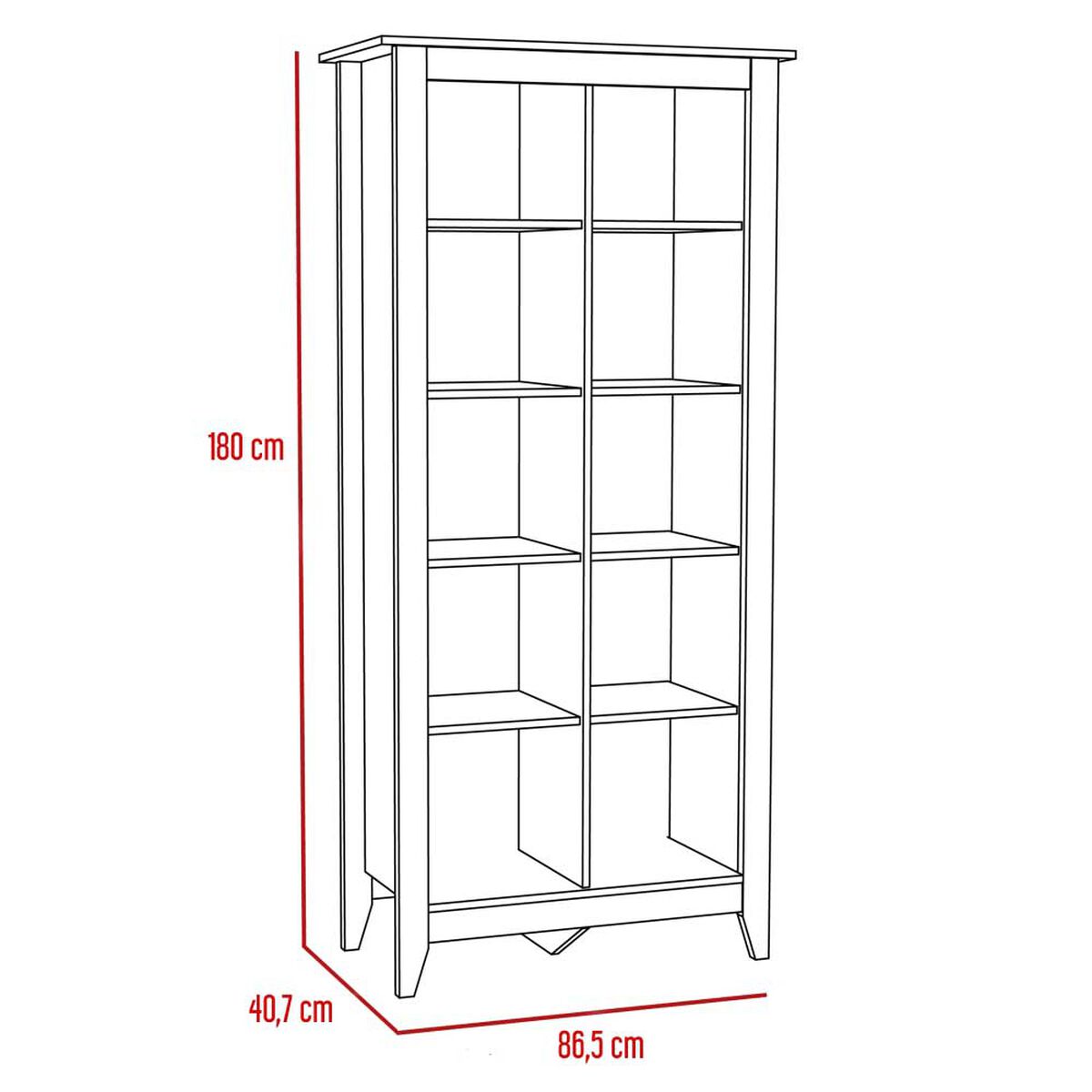 Rack TV Hasta 65" + Librero + Mesa de Arrimo + Mesa de Centro TuHome Essential Wengue