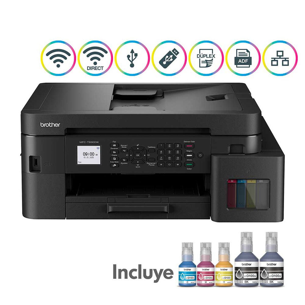 Multifuncional Brother Tinta Continua MFCT930DW Wifi, Fax, Dúplex y ADF