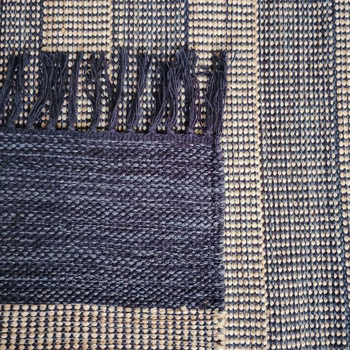 Bajada de Cama Idetex Cotton Kalu 230 x 65 Azul