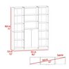 2 Estantes 45 cm + Estante 2 Puertas TuHome Home Wengue