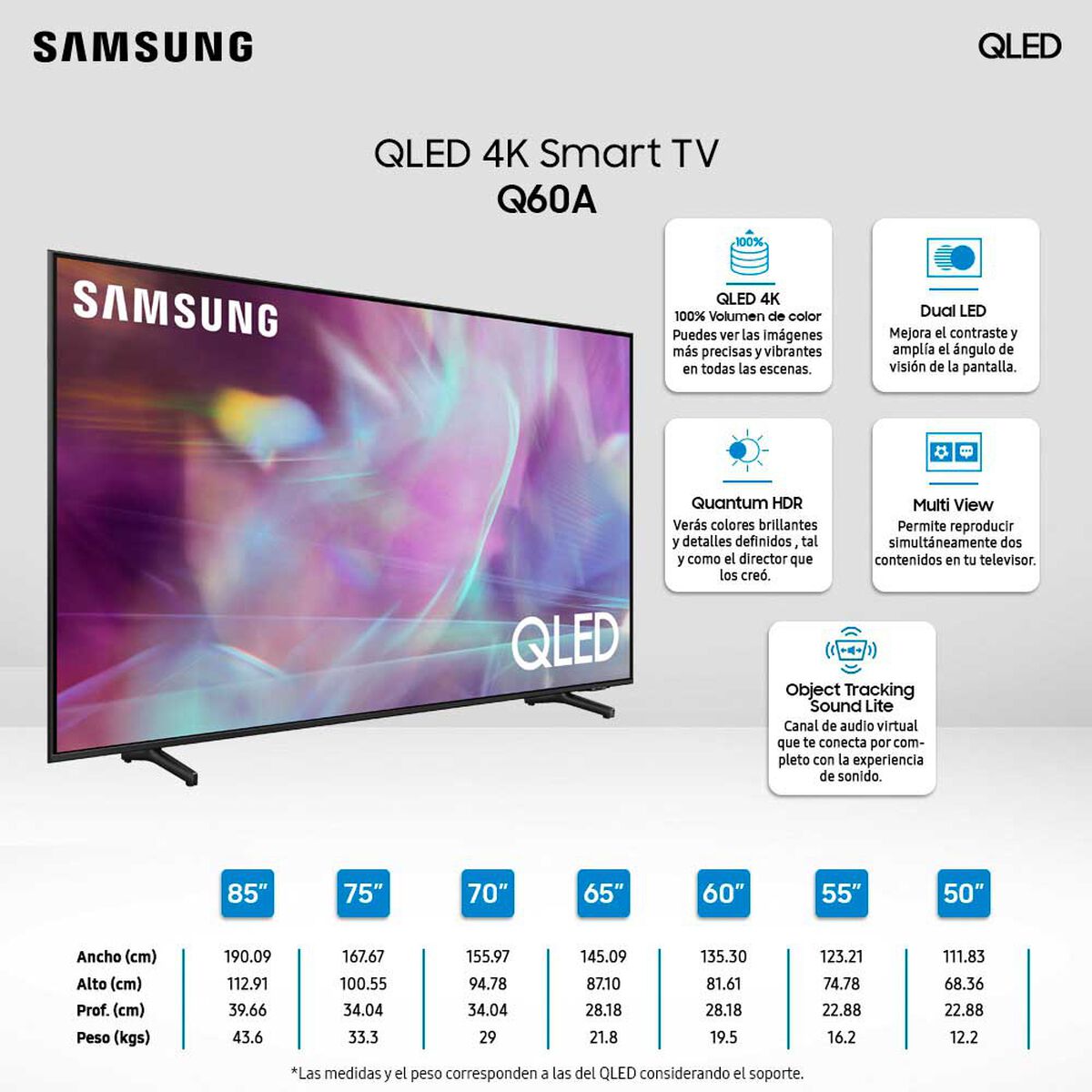 QLED 50" Samsung Q60A Smart TV 4K UHD
