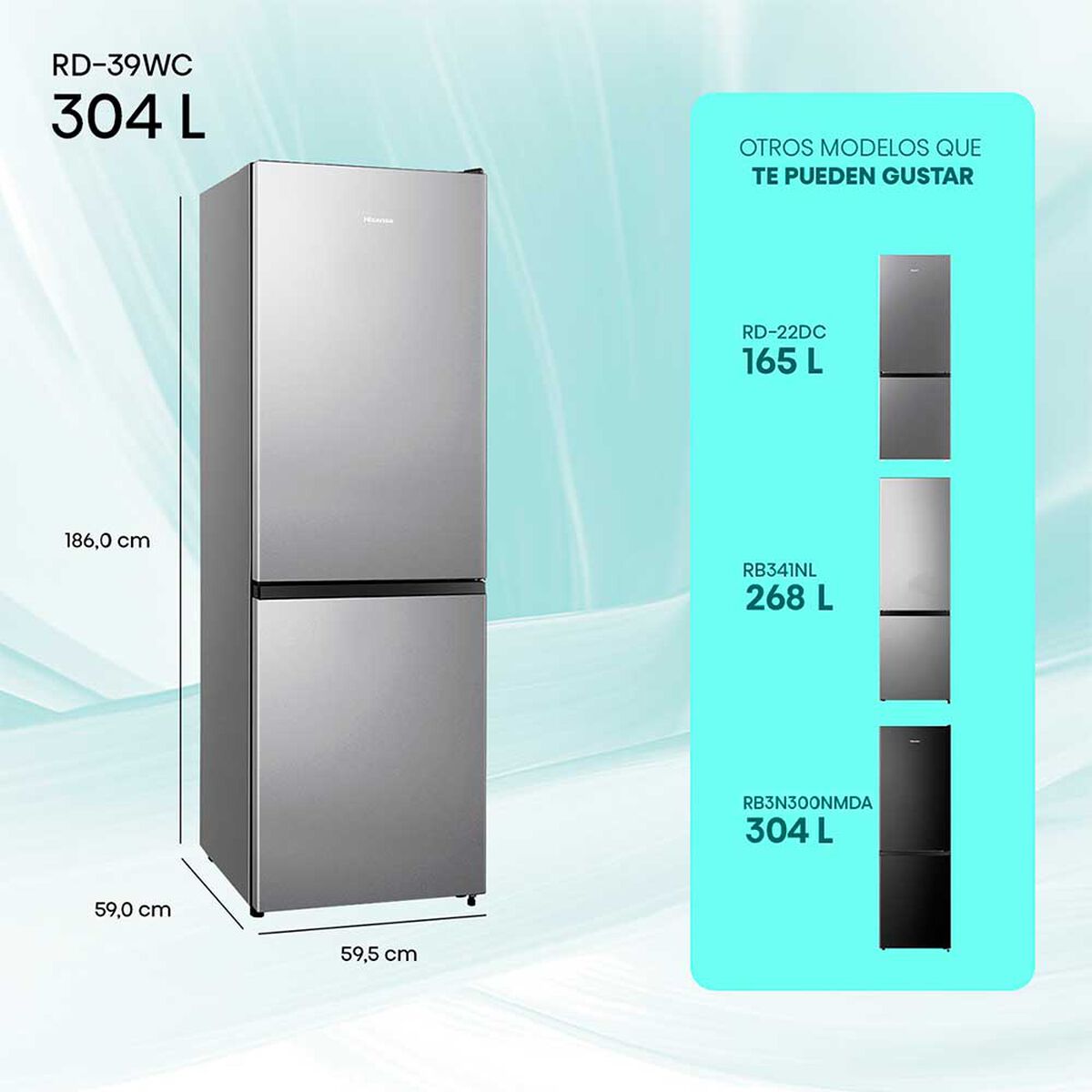 Refrigerador No Frost Hisense RD-39WC 304 L