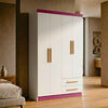 Closet Yardas Josefa 4 Puertas 2 Cajones Blanco