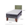 Cama Europea CIC 1,5 Plazas Ortopedic Advance + Respaldo Villarrica Olivo