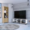 Combo Rack TV65 + Biblioteca TuHome Nomik Blanco Duna